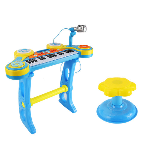 AOQIMITENJOY Musical Instrument Electronic 31 Keys Keyboard Toys with Bracket LED Lighting Children's Toys Birthday Gifts for Boys and Girls 3 Year Old+ HK-3012C