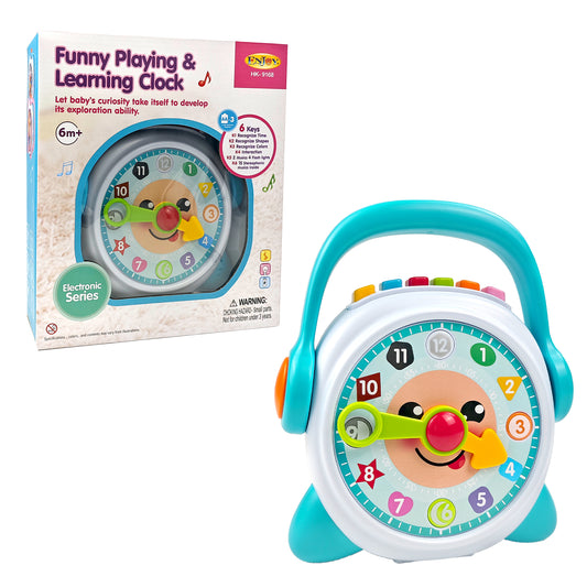 AOQIMITENJOY Musical Instrument Electronic Clock Toys with LED Lighting Birthday Gifts for Boys and Girls 3 Year Old+ HK-9178CS