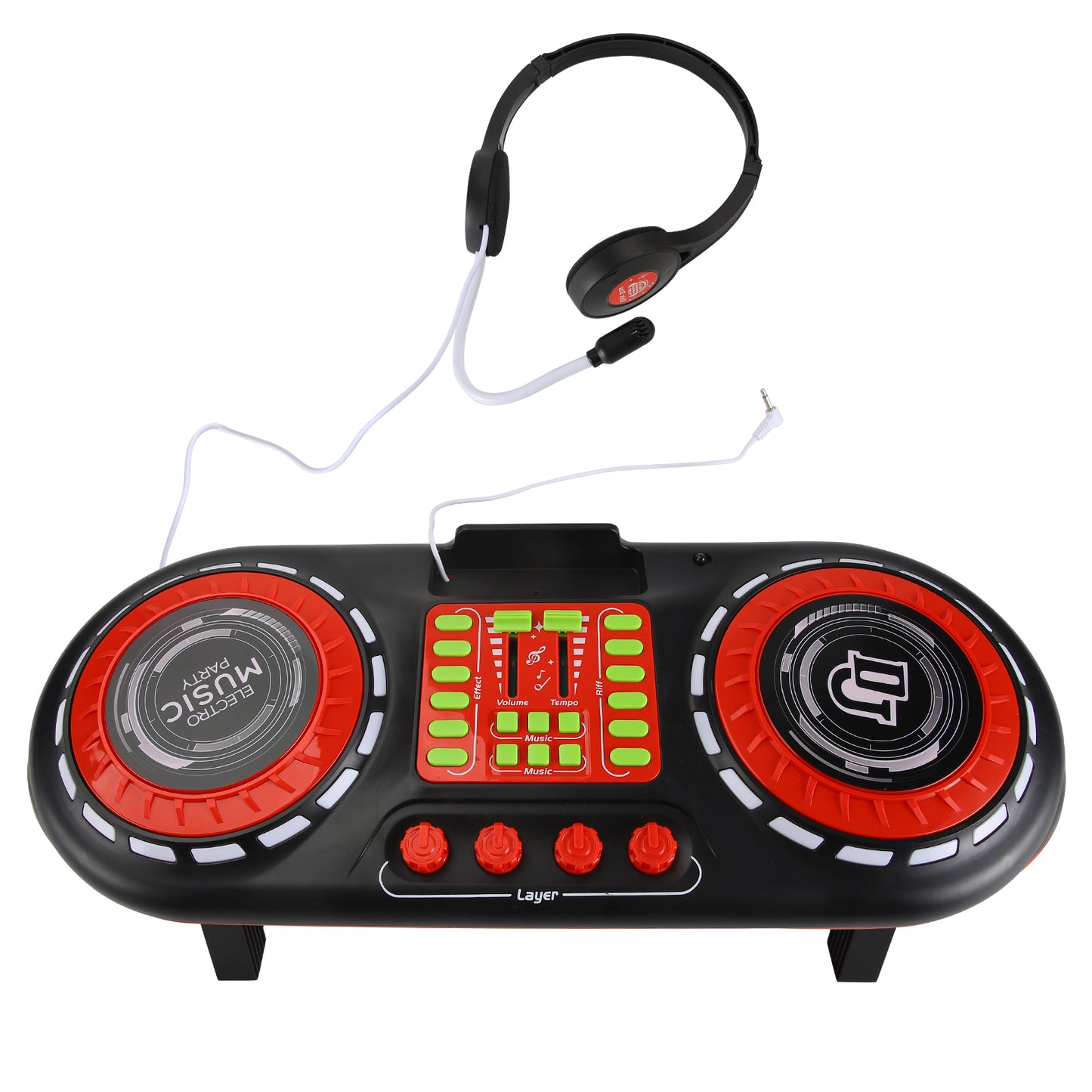 AOQIMITENJOY Musical Instrument Electronic DJ Machine Toys Disc Player LED Lighting Children's Toys Birthday Gifts for Boys and Girls 3 Year Old+ HK-9128