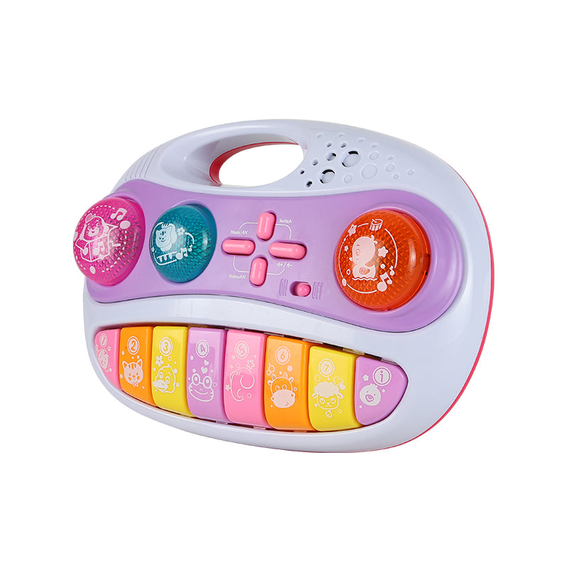 AOQIMITENJOY Musical Instrument Electronic 8 Keys Keyboard Toys LED Lighting Children's Toys Birthday Gifts for Boys and Girls 3 Year Old+ HK-8188