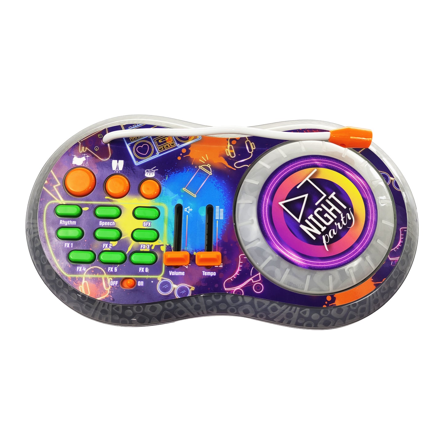 AOQIMITENJOY Musical Instrument Electronic DJ Machine Toys Disc Player LED Lighting Children's Toys Birthday Gifts for Boys and Girls 3 Year Old+ HK-9138