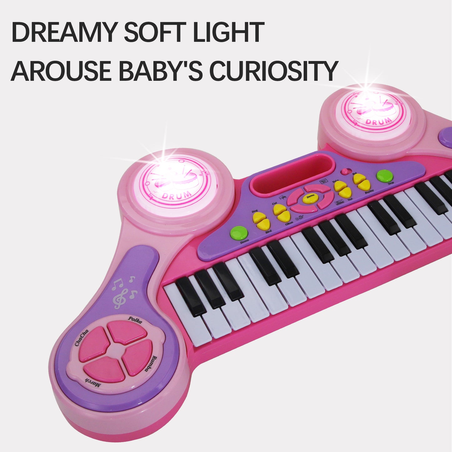 AOQIMITENJOY Musical Instrument Electronic 31 Keys Keyboard Toys LED Lighting Children's Toys Birthday Gifts for Boys and Girls 3 Year Old+ HK-3012B