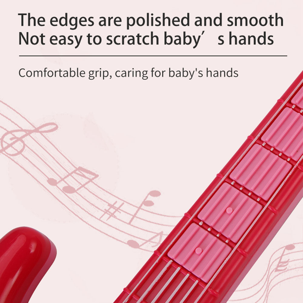 AOQIMITENJOY Musical Instrument Electronic Guitar Set Toys with Vertical Microphone LED Lighting Karaoke Birthday Gifts for Boys and Girls 3 Year Old+ HK-9000C