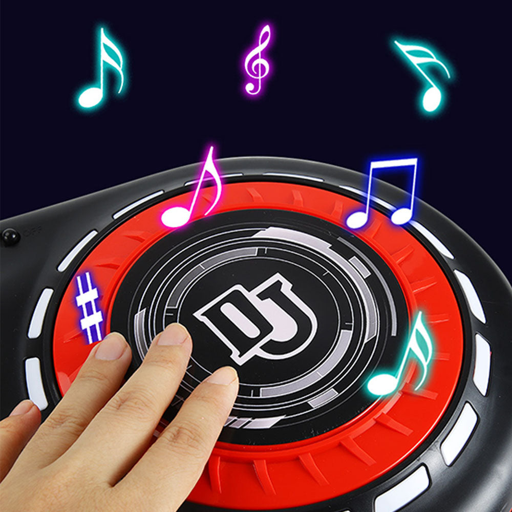 AOQIMITENJOY Musical Instrument Electronic DJ Machine Toys Disc Player LED Lighting Children's Toys Birthday Gifts for Boys and Girls 3 Year Old+ HK-9128