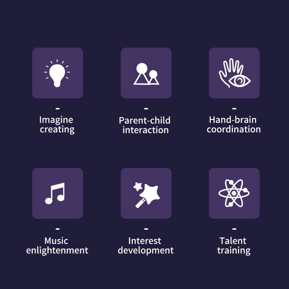 AOQIMITENJOY Musical Instrument Electronic Guitar Toys with Vertical Micphone LED Lighting Karaoke Birthday Gifts for Boys and Girls 3 Year Old+ HK-9080C