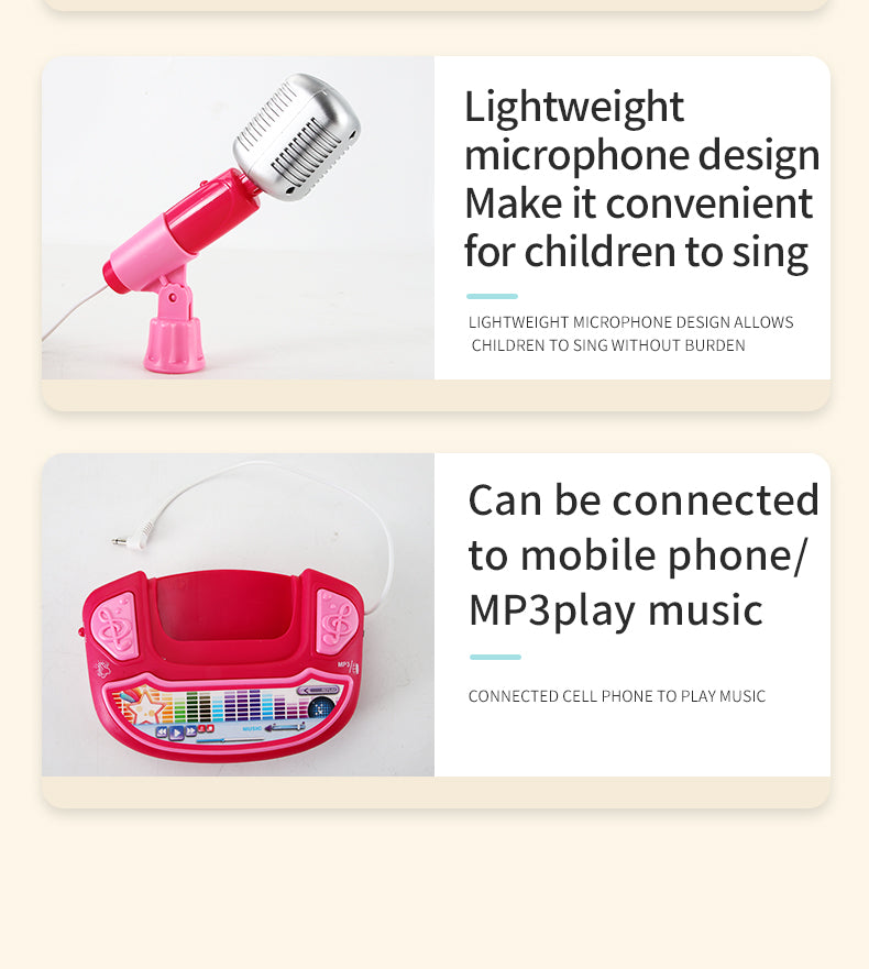 Micrófono de música multifuncional, reproductor de micrófono, juguetes de fiesta para niños, regalos de cumpleaños para niños