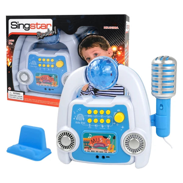 AOQIMITENJOY Musical Instrument Electronic Karaoke Machine Toys with Micphone Lighting Children's Toys Birthday Gifts for Boys and Girls 3 Year Old+ HK-8198A