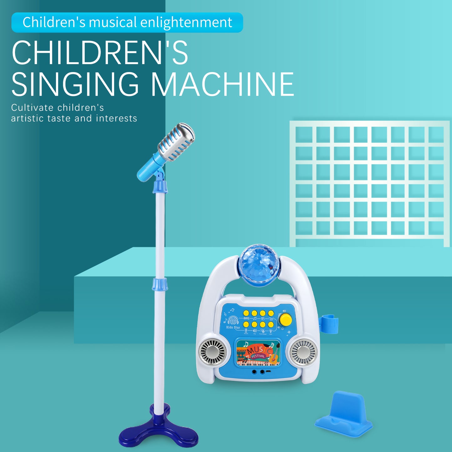 Juguetes luminosos para máquinas de cantar, juguetes musicales para máquinas de cantar para niños, juguetes musicales para fiestas, juguetes de iluminación de interés para niños