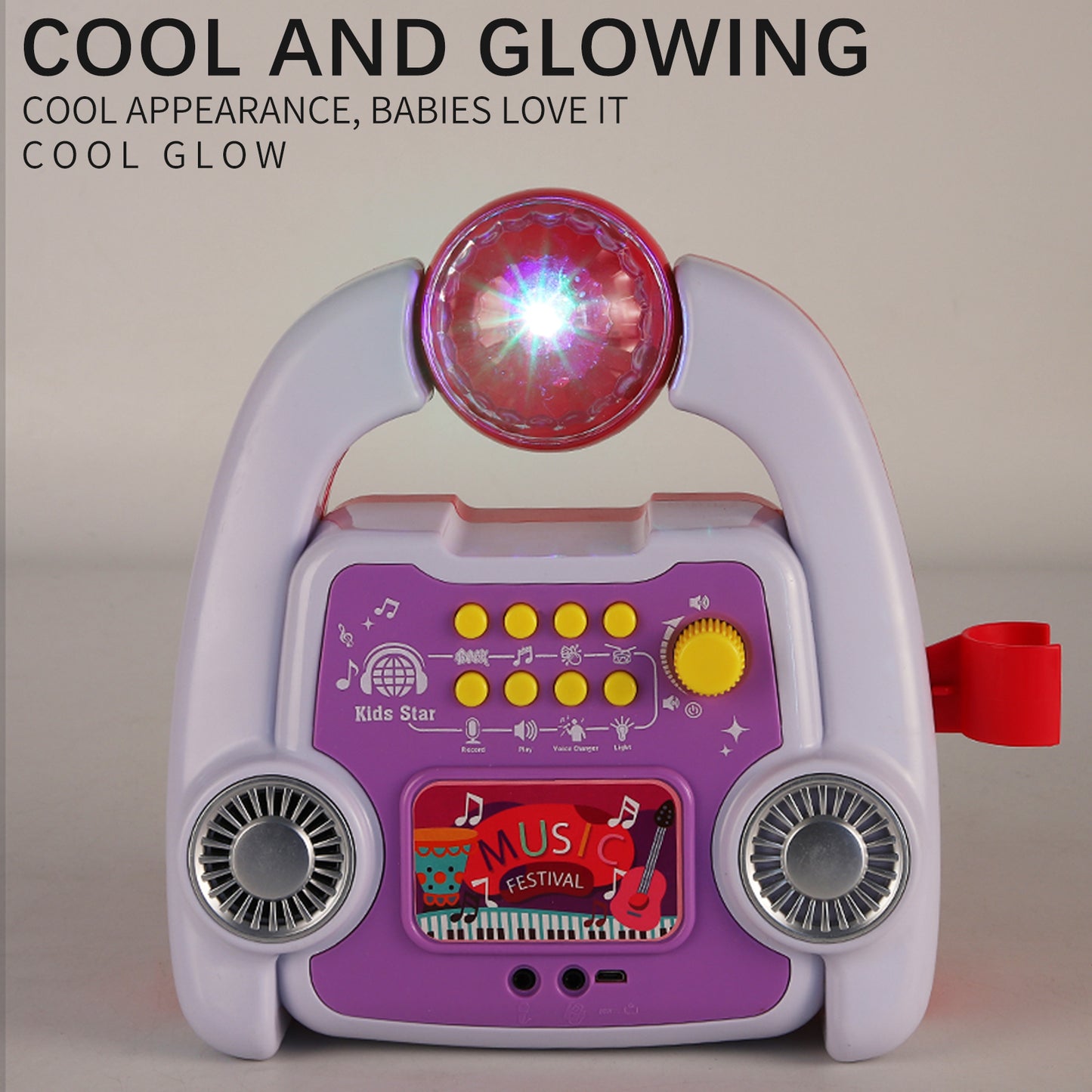 AOQIMITENJOY Musical Instrument Electronic Karaoke Machine Toys with Micphone Lighting Children's Toys Birthday Gifts for Boys and Girls 3 Year Old+ HK-8198A