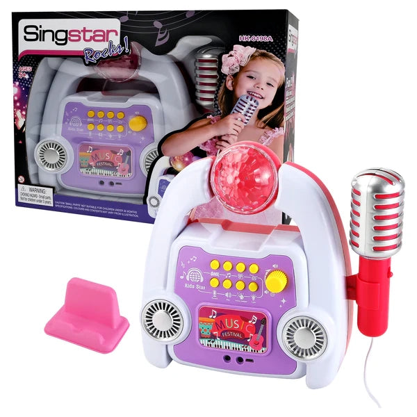 AOQIMITENJOY Musical Instrument Electronic Karaoke Machine Toys with Micphone Lighting Children's Toys Birthday Gifts for Boys and Girls 3 Year Old+ HK-8198A