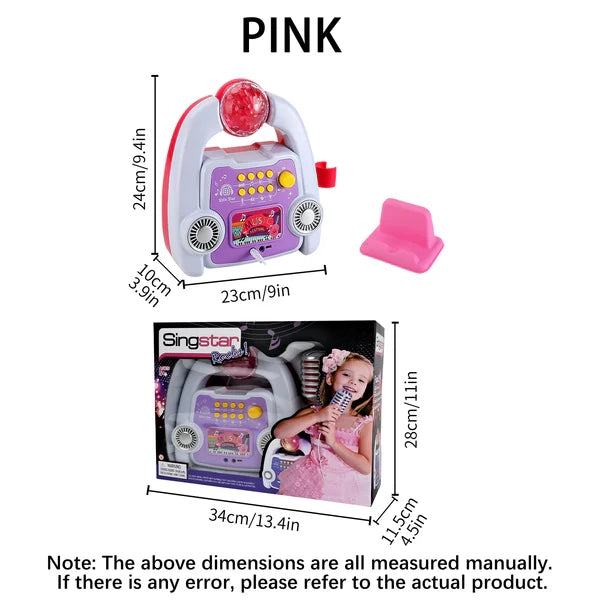 AOQIMITENJOY Musical Instrument Electronic Karaoke Machine Toys with Micphone Lighting Children's Toys Birthday Gifts for Boys and Girls 3 Year Old+ HK-8198A