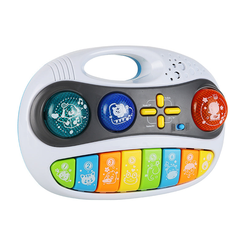 AOQIMITENJOY Musical Instrument Electronic 8 Keys Keyboard Toys LED Lighting Children's Toys Birthday Gifts for Boys and Girls 3 Year Old+ HK-8188