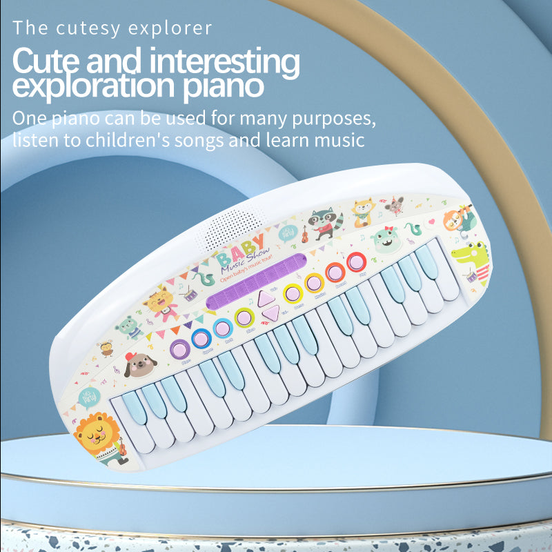 Juguetes musicales con teclado electrónico, teclados electrónicos divertidos, juguetes musicales para niños, juguetes de iluminación con interés musical