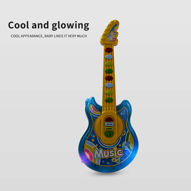 AOQIMITENJOY Musical Instrument Electronic Guitar and Piano Set Toys LED Lighting Birthday Gifts for Boys and Girls 3 Year Old+ HK-9118