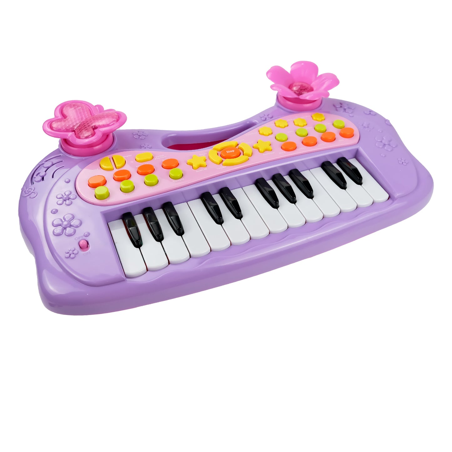 AOQIMITENJOY Musical Instrument Electronic 24 Keys Keyboard Toys LED Lighting Children's Toys Birthday Gifts for Boys and Girls 3 Year Old+ HK-6013A