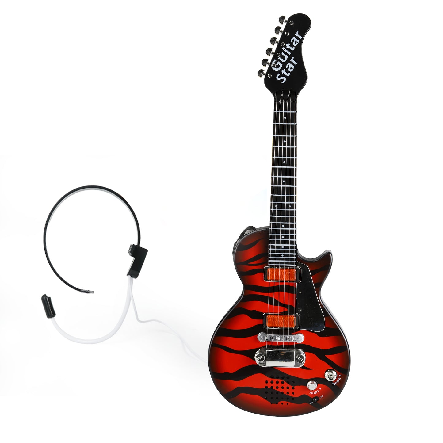 AOQIMITENJOY Musical Instrument Electronic Guitar Toys with Micphone LED Lighting Karaoke Birthday Gifts for Boys and Girls 3 Year Old+ HK-9080B