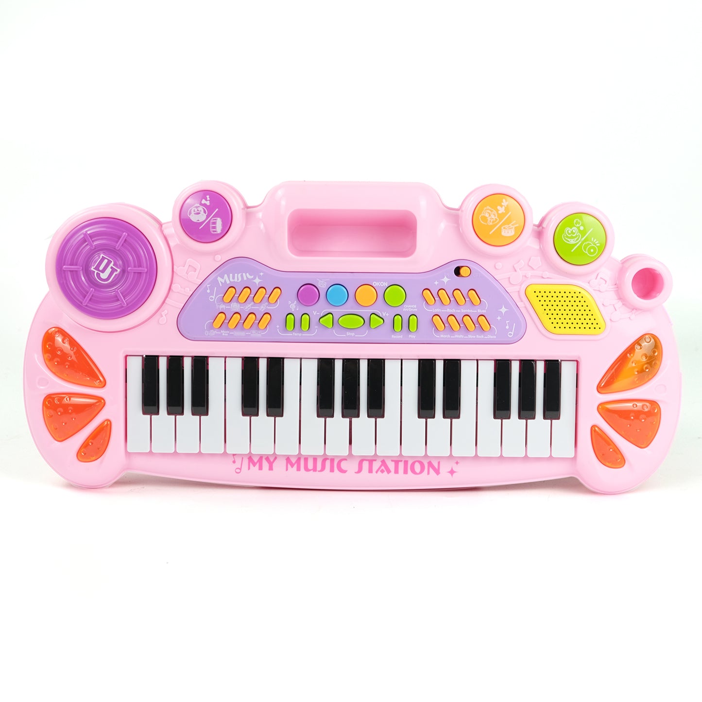 AOQIMITENJOY Musical Instrument Electronic 31 Keys Keyboard Toys with BracketLED Lighting Children's Toys Birthday Gifts for Boys and Girls 3 Year Old+ HK-8158B
