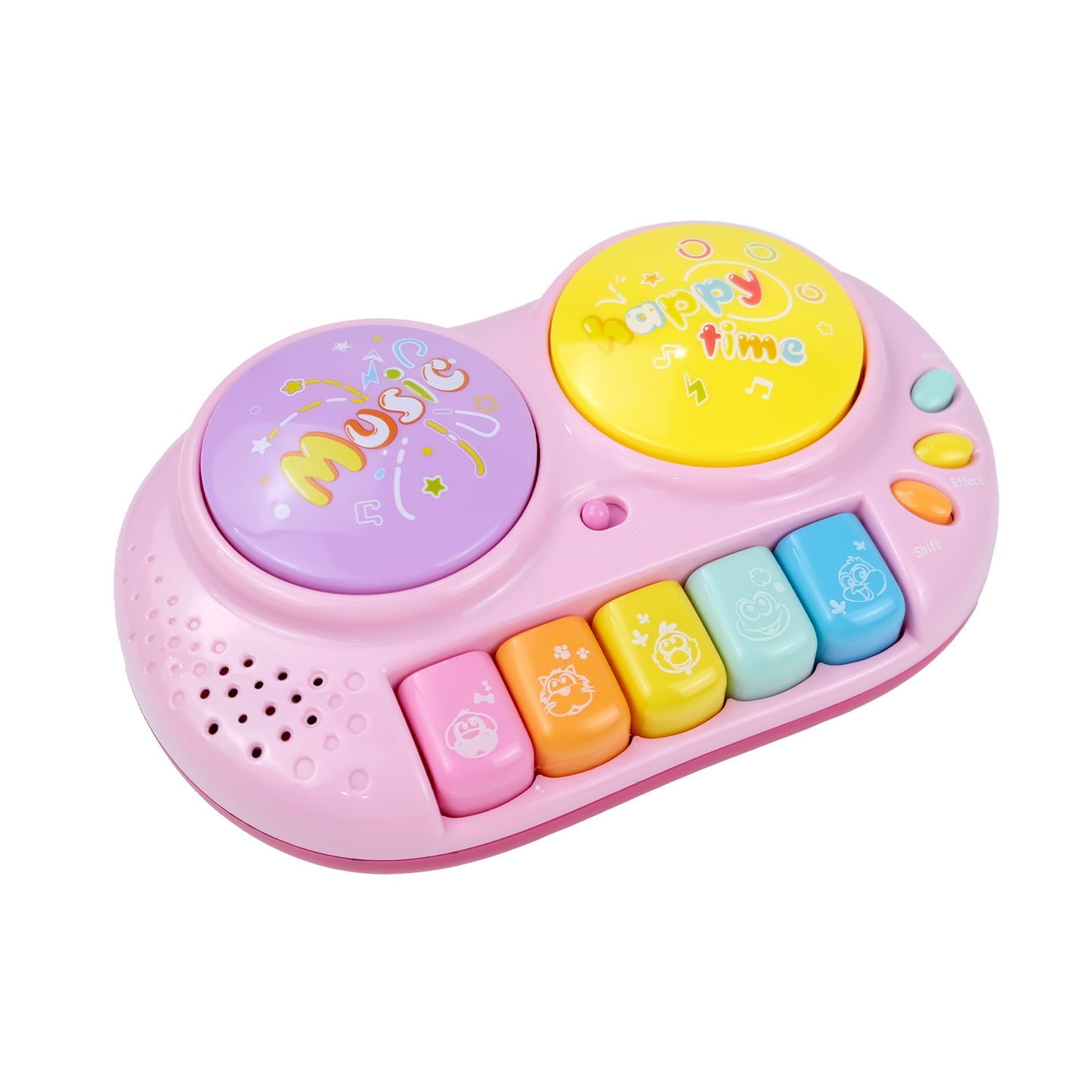 AOQIMITENJOY Musical Instrument Electronic 5 Keys Keyboard Toys LED Lighting Children's Toys Birthday Gifts for Boys and Girls 3 Year Old+ HK-8168