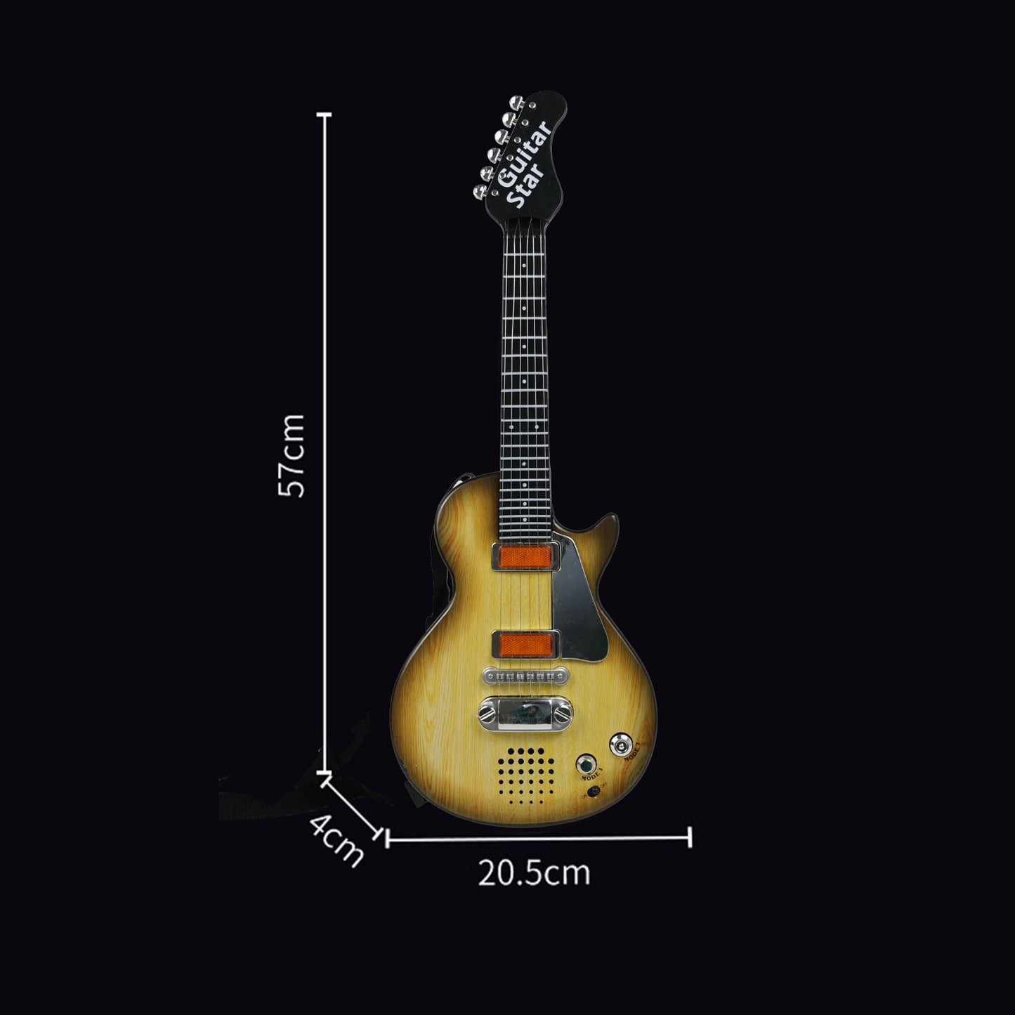 AOQIMITENJOY electric guitar for beginners with size dimensions, perfect for young musicians.