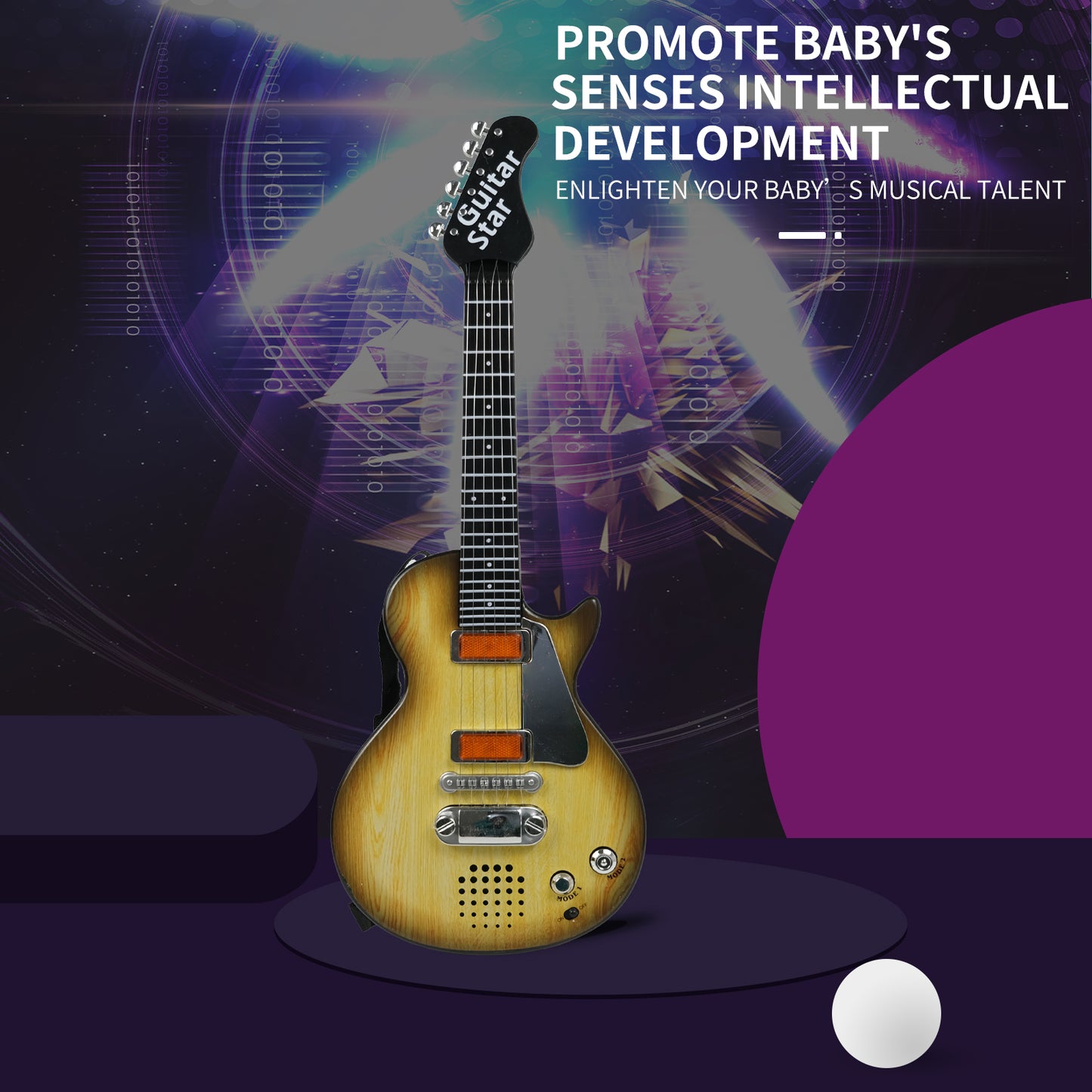 AOQIMITENJOY electric guitar for beginners promoting intellectual development, ideal for children's musical enlightenment.