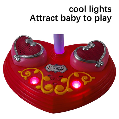 AOQIMITENJOY Musical Instrument Electronic Vertical Microphone Toys LED Lighting Children's Toys Birthday Gifts for Boys and Girls 3 Year Old+ HK-1389A