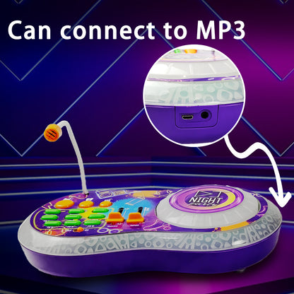 AOQIMITENJOY Musical Instrument Electronic DJ Machine Toys Disc Player LED Lighting Children's Toys Birthday Gifts for Boys and Girls 3 Year Old+ HK-9138