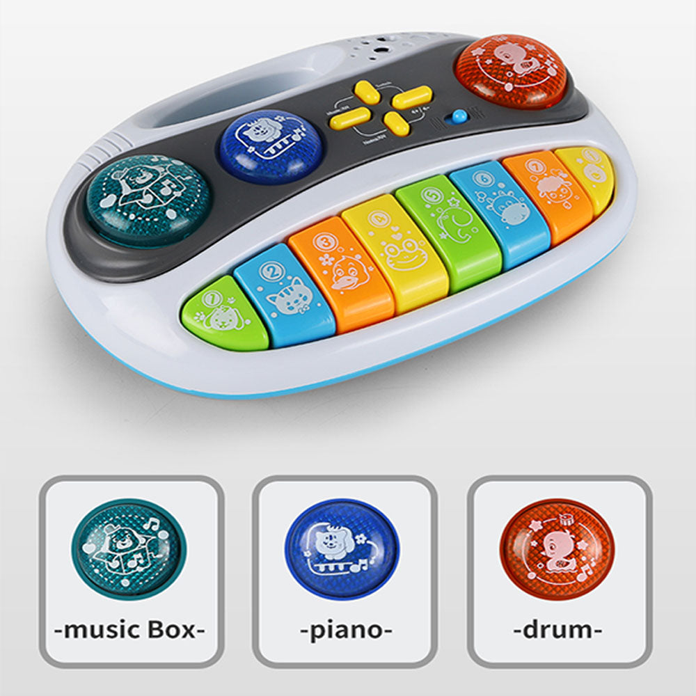 AOQIMITENJOY Musical Instrument Electronic 8 Keys Keyboard Toys LED Lighting Children's Toys Birthday Gifts for Boys and Girls 3 Year Old+ HK-8188