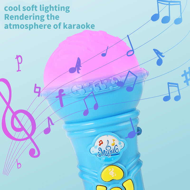AOQIMITENJOY Musical Instrument Electronic Handheld Microphone Toys LED Lighting Children's Toys Birthday Gifts for Boys and Girls 3 Year Old+ HK-8128