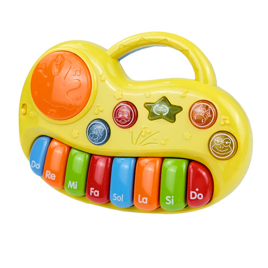 Elektronisches Tastaturspielzeug mit 8 Tasten, Musikspielzeug für Kinder, elektronische Tastatur + Snare-Drum-Kombination