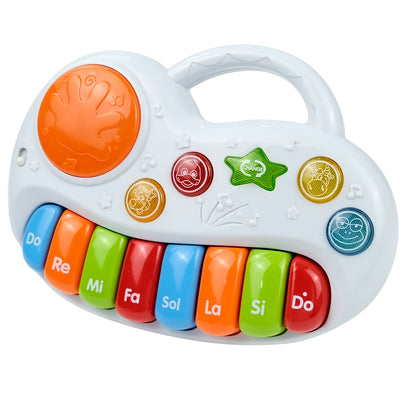 Elektronisches Tastaturspielzeug mit 8 Tasten, Musikspielzeug für Kinder, elektronische Tastatur + Snare-Drum-Kombination