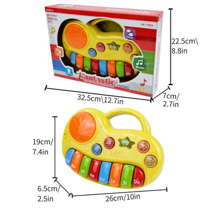 AOQIMITENJOY Musical Instrument Electronic 8 Keys Keyboard Toys LED Lighting Children's Toys Birthday Gifts for Boys and Girls 3 Year Old+ HK-1308A