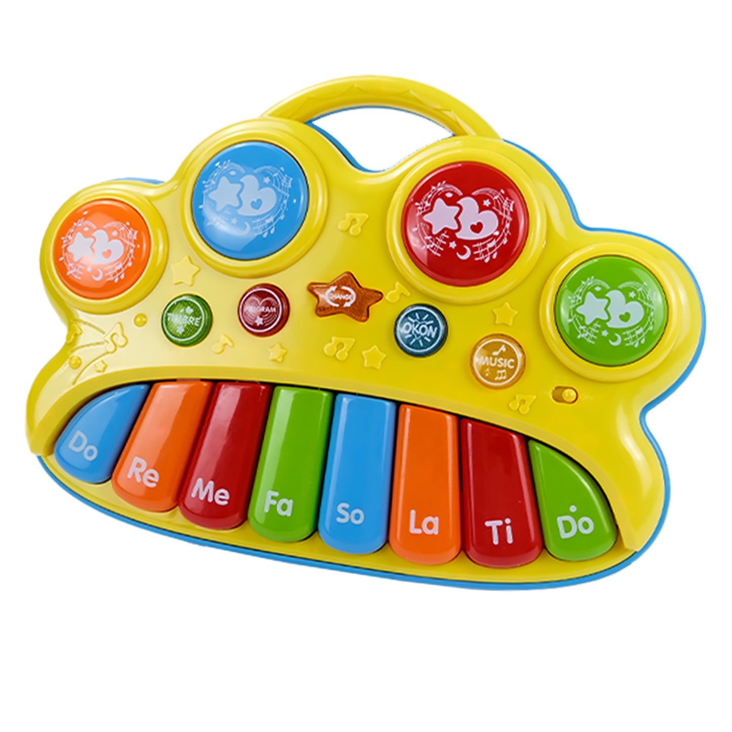 AOQIMITENJOY Musical Instrument Electronic 8 Keys with 4 Drums Keyboard Toys LED Lighting Children's Toys Birthday Gifts for Boys and Girls 3 Year Old+ HK-1309A
