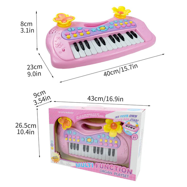 AOQIMITENJOY Musical Instrument Electronic 31 Keys Keyboard Toys LED Lighting Children's Toys Birthday Gifts for Boys and Girls 3 Year Old+ HK-6013A