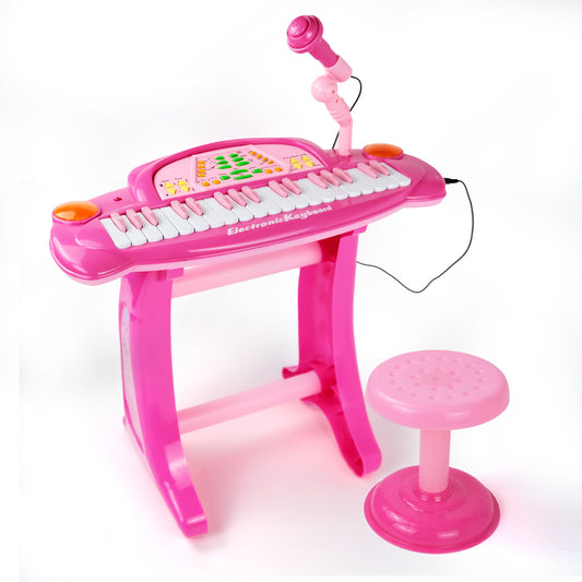 AOQIMITENJOY Musical Instrument Electronic 31 Keys Keyboard Toys with BracketLED Lighting Children's Toys Birthday Gifts for Boys and Girls 3 Year Old+ HK-5050C