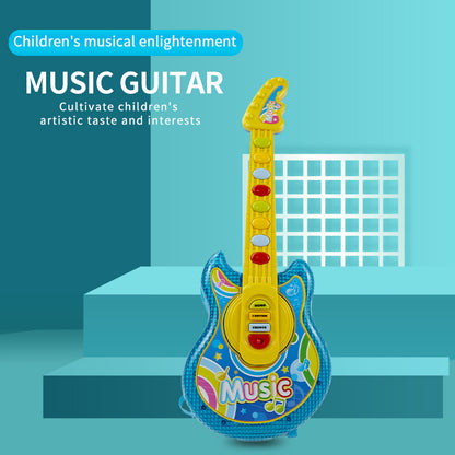 AOQIMITENJOY Musical Instrument Electronic Guitar Toys LED Lighting Karaoke Birthday Gifts for Boys and Girls 3 Year Old+ HK-6012A