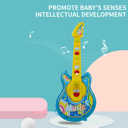 AOQIMITENJOY Musical Instrument Electronic Guitar Toys LED Lighting Karaoke Birthday Gifts for Boys and Girls 3 Year Old+ HK-6012A