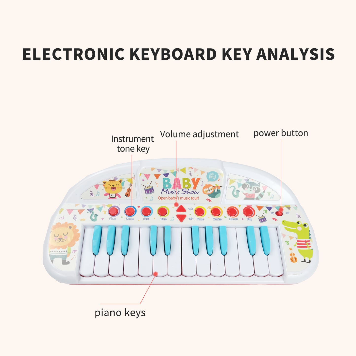 Juguetes de teclado electrónico luminosos, juguetes de teclado electrónico para niños, juguetes musicales, juguetes de iluminación de interés 