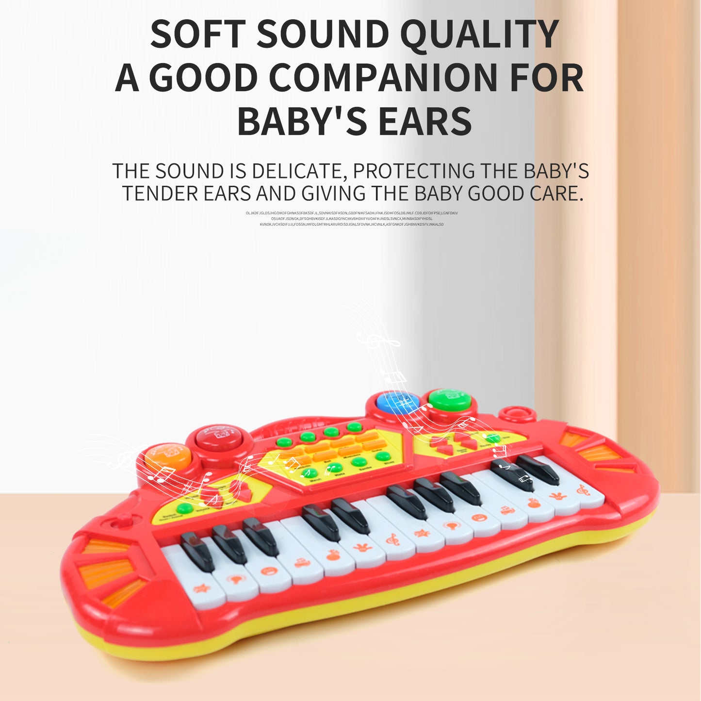 AOQIMITENJOY Musical Instrument Electronic 24 Keys Keyboard Toys LED Lighting Children's Toys Birthday Gifts for Boys and Girls 3 Year Old+ HK-8030A