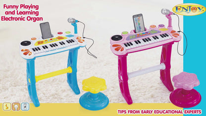 Juguetes de teclado electrónico vertical, juguetes musicales para niños, juguetes de karaoke para fiestas, regalos de Navidad para niños, regalos navideños 